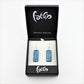 SWE588 - Rectangle Blue Glass Earrings