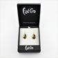 SWE595 - Blue Teardrop Glass Earrings
