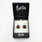 SWE597 - Blue,Orange And Red Circle Glass Earrings