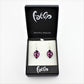 SWE598 - Pink Leaf Glass Earrings