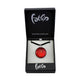 SWN519 - Red Glass Round Gold Fleck Pendant Necklace
