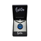 SWN521 - Midnight Blue Glass Round Gold Fleck Pendant Necklace