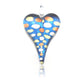 SWN555 - Blue Glass Heart Pendant Necklace