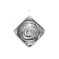 SWN567 - Black Glass Diamond Swirl Pendant Necklace