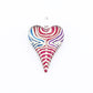 SWN575 Multi Coloured Heart Glass Pendant