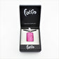 SWN577 Pink Rectangle Glass Pendant Necklace