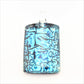 SWN588 Blue Rectangle Glass Pendant Necklace