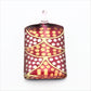 SWN591 Red Dotty Rectangle Glass Pendant Necklace