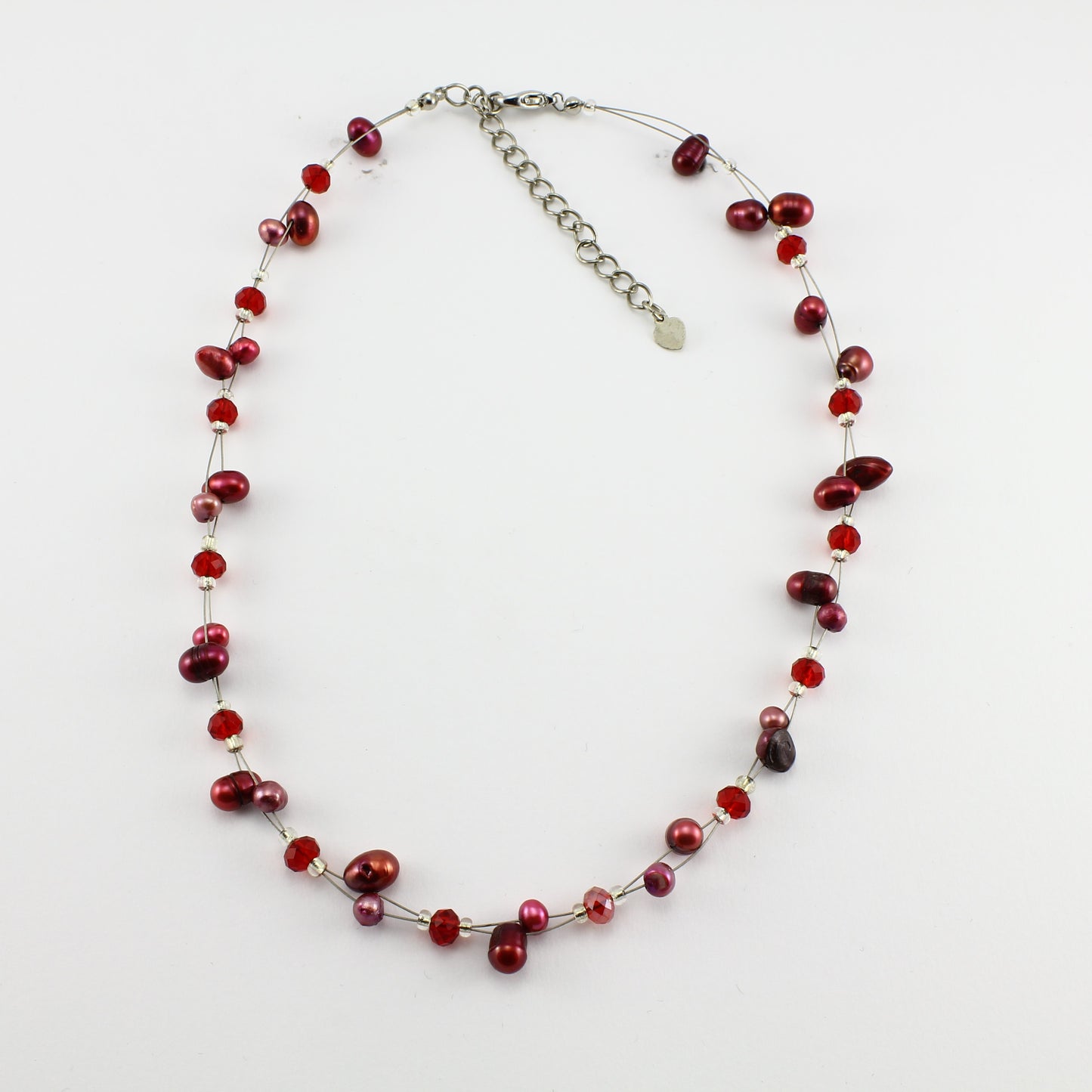 SWN0017RE - SOPHIE - Red Freshwater Pearl Necklace