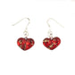 A beautiful hand-made lampwork glass earring individually painted. With sterling sliver hooks. 