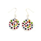 A beautiful hand-made lampwork glass earring individually painted. With sterling sliver hooks. 