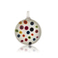 A beautiful hand-made lampwork glass pendant individually painted. Comes with a leather suede cord necklace. 