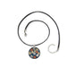 A beautiful hand-made lampwork glass pendant individually painted. Comes with a leather suede cord necklace. 