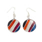 A beautiful hand-made lampwork glass earring individually painted. With sterling sliver hooks. 