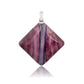A beautiful hand-made lampwork glass pendant individually painted. Comes with a leather suede cord necklace. 