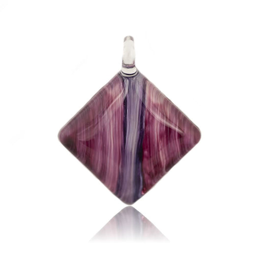 A beautiful hand-made lampwork glass pendant individually painted. Comes with a leather suede cord necklace. 